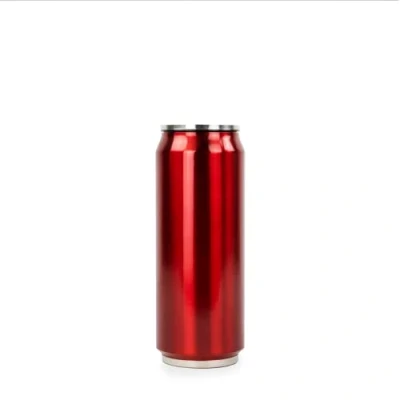 Imagen de YOKO DESIGN canette isotherme Lata de 500 ml isotérmico Doble Pared, Acero Inoxidable, Rojo, 7 cm
