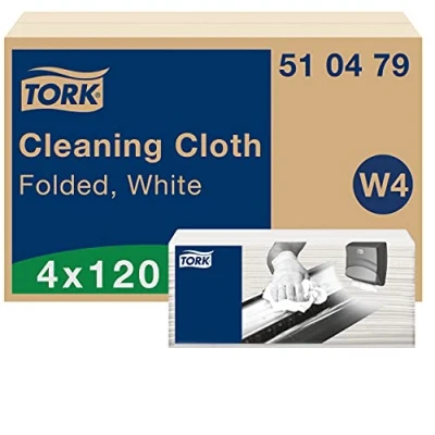 Imagen de Tork paño de limpieza blanco W4, flexible, 4 x 120 paños, 510479