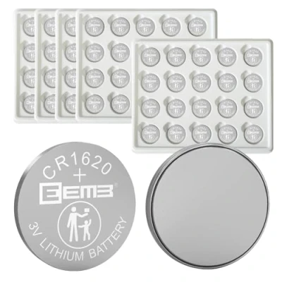 Imagen de EEMB 100 Paquete CR1620 Batería 3V de Litio Monedas Botón Baterías 1620 ECR1620, DL1620 Adecuado para Relojes, Llaveros, Calculadoras, Control Remoto, Juegos Móviles