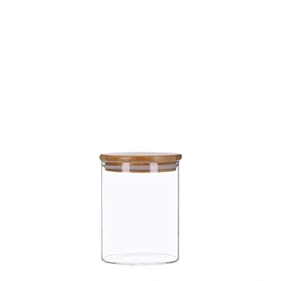 Imagen de tarros de cristal con tapa bambú, cristal, 350 ml 2200 ml, herméticos, aptos para lavavajillas, antipolillas (700 ml)
