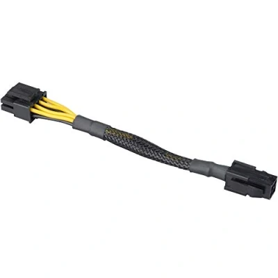 Imagen de Akasa AK CBPW10 15BK Cable Adaptador (4 pin/8 pin ATX, 0.15 m), Color Negro