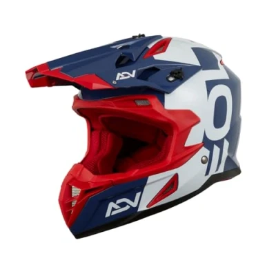 Imagen de EOLE ADVRED004 Cascos de motocross rojo/azul XL, 61 62 cm ECE 22.06 Unisex