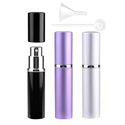 Imagen de Zingso botellas atomizadoras de perfume viaje recargables, 3 piezas 6 ml, mini spray portátiles recargables para después del afeitado, vacías con embudo y