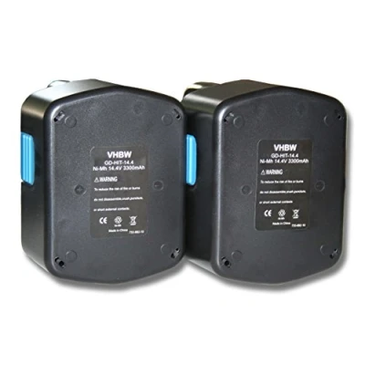 Imagen de vhbw 2X batería reemplaza Hitachi EB 14H, 14S, 1430X, 14B, 1430R para Herramienta (3300 mAh, NiMH, 14,4 V)