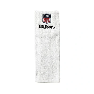 Imagen de Wilson Toalla de fútbol NFL FIELD TOWEL, ​​Algodón, Cinta velcro, Blanco