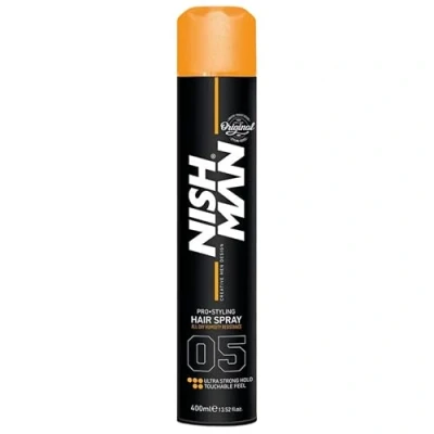 Imagen de NISHMAN 05 Hair Spray Ultra Strong para peinados altos, 400 ml