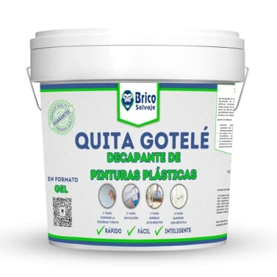 Imagen de BRICOSALVAJE Quita Gotelé al Agua para Pinturas Plásticas Decapante de Gel Azulado Fácil Aplicación (750 ML)