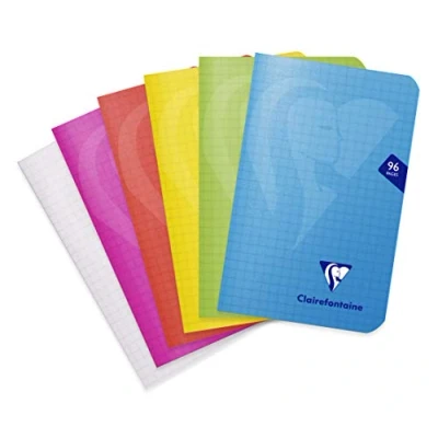 Imagen de Clairefontaine 303592C Cuaderno con tapa polipropileno, Colores aleatorios, 9 x 14 cm, 96 páginas, 1 unidad