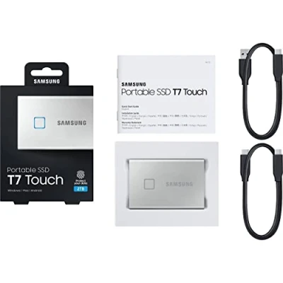 Imagen de Samsung T7 Touch Portable SSD 2 TB USB 3.2 Gen.2 External Metallic Silver (MU PC2T0S/WW)