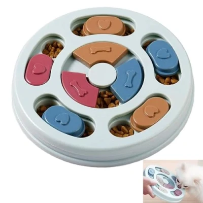 Imagen de TSKDKIT Juguete Interactivo para Perros, Perros con Forma de Puzle, Puzzle, Antideslizante Alimentación Lenta Cachorros y Mascotas