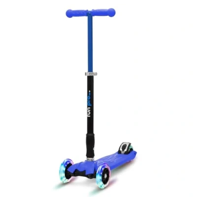 Imagen de fun pro Two, a Partir de la Edad Preescolar, hasta 80KG Peso, el Scooter Infantil Premium Seguro (kickboard, Scooter, Patinete), Ruedas LED, Plegable, Hamburgo con garantía ampliada (Navy)
