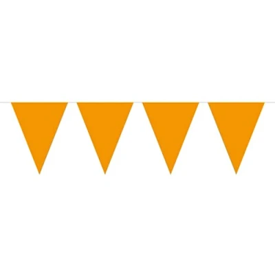 Imagen de Folat Línea De Banderas Color XL para Fiesta Decoración 10 Metros Naranja