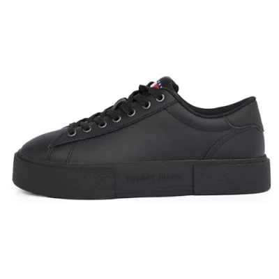 Imagen de Tommy Jeans Flatform Sneaker Mujer Low Top, Negro (Black), 39