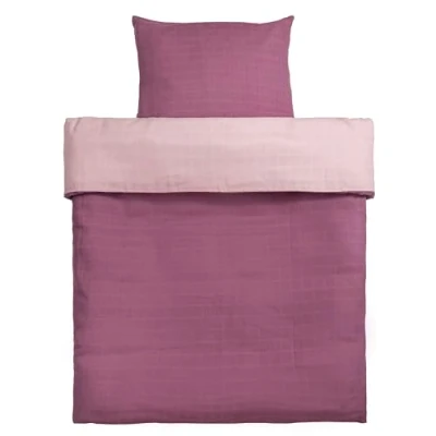 Imagen de MAKIAN Juego de Funda Nordica Cuna Algodon 100%, Fundas Bebe con Almohada Bebe, Set 2 Piezas 80 x cm/35 40 cm, Rosa Orquídea