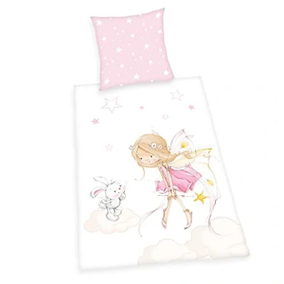 Imagen de Herding Juego de Ropa Cama, Rosa/Blanco, 80 x cm, 135 200 cm