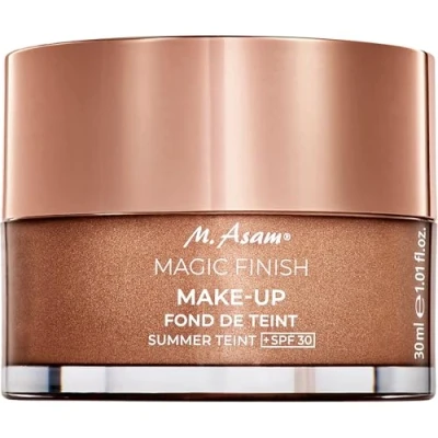 Imagen de M. Asam Magic Finish Summer Teint Make Up Mousse (30 ml) Primer 4en1, Base, Corrector y Polvo con Cobertura Graduable, Vegano, Para Tonos de Piel Medios a Oscuros
