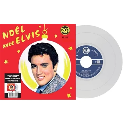 Imagen de Noël Avec Elvis 7&quot; Pochette Française Transparent [Vinilo]