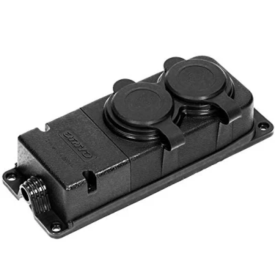 Imagen de ORNO Taller Enchufe Exterior Estanco 2 Enchufes Schuko IP44 230V 16A Resistente a Los Impactos, No Combustible