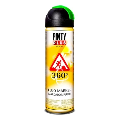 Imagen de NVS 253 Spray marcador 360º PINTYPLUS TECH 650cc verde T136, Estándar