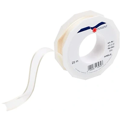 Imagen de C.E. Pattberg GmbH &amp; Co. KG Präsent Rollo de cinta (organza, 25 mm x m), color beige