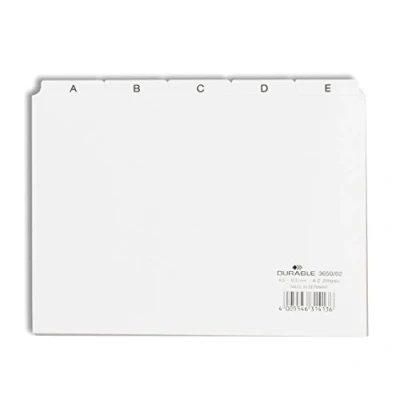 Imagen de Durable 365002 Registro de control A Z (A5 apaisado) 1 pieza, blanco