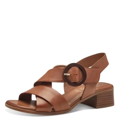 Imagen de Tamaris Comfort 8 88205 42 440 Nut Absatzsandale Komfortable Mehrweite Alltagsschuh Festlich Elegant, Sandalia con talón Mujer, marrón, 38 EU Ancho