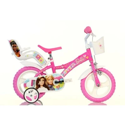 Imagen de DINO BIKES Barbie Bicicleta de niña, Rosa, 12&quot; (30,5 cm)