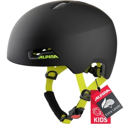 Imagen de ALPINA Hackney Casco de esquí, Unisex Youth, Black Neon Yellow Matt, 47