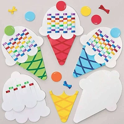 Imagen de Baker Ross FC795 Kit de Tejido Helados Juego 6, Ocio Creativo Infantil