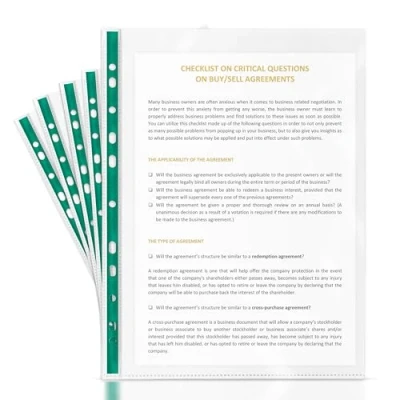 Imagen de 100 fundas perforadas A4 de alta resistencia para archivar, transparente, 90 micras