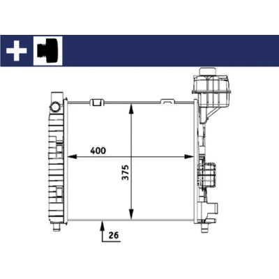 Imagen de MAHLE ORIGINAL CR 322 000S Radiador, refrigeración del motor MERCEDES BENZ: Clase A