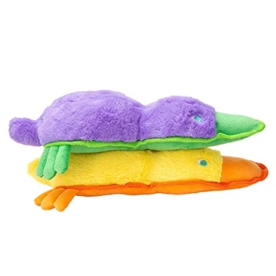 Imagen de JOYELF Squeaky Dog Toy Juguete de Peluche para Masticar Perros Cachorros, Juguetes interactivos no tóxicos Chase Fetch con chirriadores, Paquete 2 Patos
