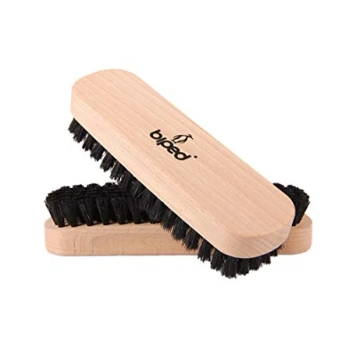 Imagen de biped Conjunto de 2 Piezas Cepillos Madera Haya para los Zapatos con crines Naturales la Limpieza o el bruñido z2345 (2 x Oscuro)