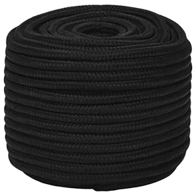 Imagen de vidaXL Cuerda de trabajo poliéster negro 12 mm 25 m