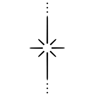 Imagen de Tatuaje De cruz estrella Inkster® temporal con certificación cosmética la UE impermeable + vegano Revolucionario 2 Semanas