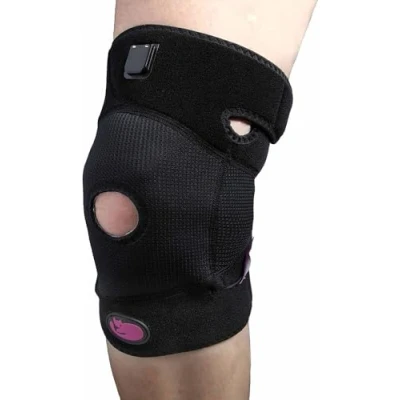 Imagen de Pekatherm Vendaje Térmico para la Rodilla con Batería de Litio Tamaño 82 x 28 cm 8 W Potencia Ayuda a Reducir el Dolor las Articulaciones Color Negro AE802
