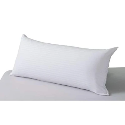 Imagen de Savel Funda de Almohada Cutí 100% algodón con Cremallera 40 x 135 cm Protector Algodon listado Transpirable. Tejido Raso labrado Suave y Absorbente.
