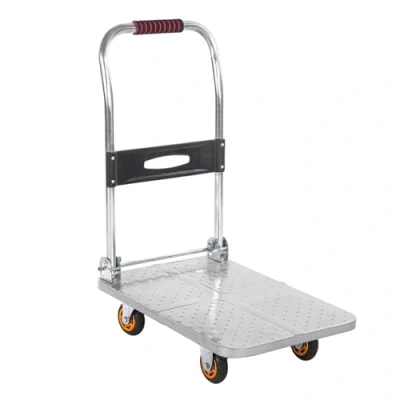 Imagen de Carro Transporte,Carrito Plegable con Ruedas,Carro Plataforma,Carro De Jardin Empuje Fácil Almacenar Máxima Carga 500kg (Size:60x40cm)