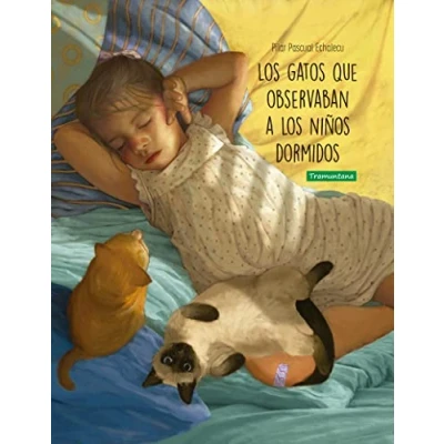 Imagen de los gatos que observaban a niños dormidos (INFANTIL)