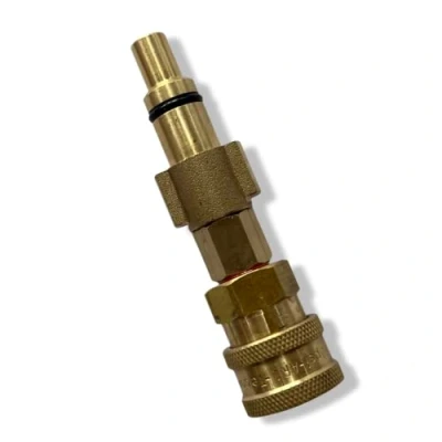 Imagen de Conector de acoplamiento rápido M&amp;M Smartek, adaptador bayoneta 1/4 pulgada para lanza espuma, limpiador coches con boquilla espuma alta presión (Para Lavor Parkside #4)