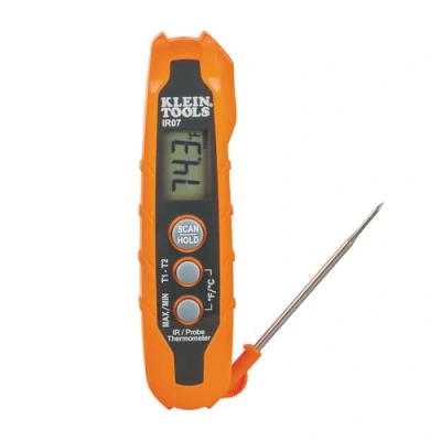 Imagen de Klein Tools IR07 Termómetro digital LCD de bolsillo con doble infrarrojos (IR) y sonda [no apto para personas]