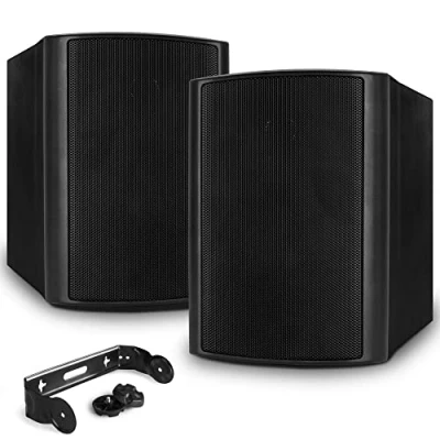Imagen de Power Dynamics BGO40 Juego de 2 altavoces 100w Altavoz pared vías para interior y exterior montaje fijo en o techo cajas acusticas hogar, terrazas, bares Negro