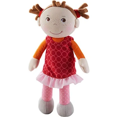 Imagen de HABA Mirka 305041 Cuddly Doll Soft Rag for Playing and Cuddling First Made of Washable Materials Gift Birth or Christening Size 25 cm