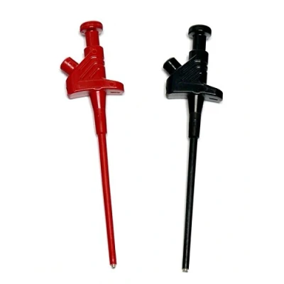 Imagen de Kit de terminales A Clip Conector 4 mm CAT I negro rojo SKS Hirschmann KLEPS 30 Set