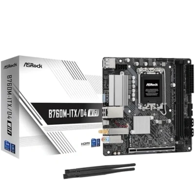Imagen de ASRock B760M ITX/D4 WiFi, Intel B760, 1700, Mini ATX, 2 DDR4, HDMI, DP, Wi Fi 6E, GB LAN, PCIe4, 1 M.2