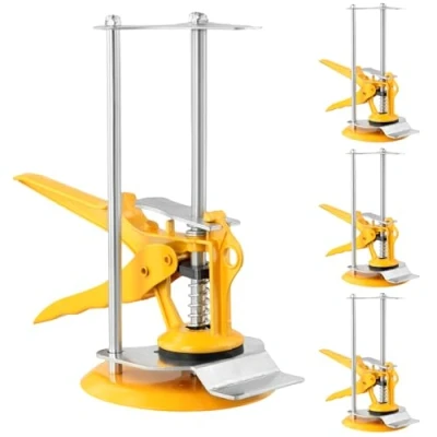 Imagen de QWORK® 4 Piezas Herramienta elevación azulejos, ajustador de altura 1 cm a 10 cm, hasta 500 KG, para losas patio, puertas y ventanas