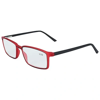 Imagen de ZENOTTIC Gafas de bloqueo luz azul para hombres(0.00, Rojo)