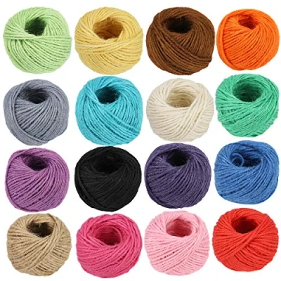 Imagen de 1230 Feet Cuerda de Yute Natural fuerte Cáñamo Grueso Para el Hogar DIY Art Deco Jardín (15colors)