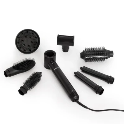 Imagen de CREATE/ION STYLER ADVANCE/Cepillo de aire secador y moldeador iónico 8 en 1 cerámico negro/Motor DC Brushless, 2 velocidades, 3 temperaturas, función frío, estuche almacenaje, 1400W