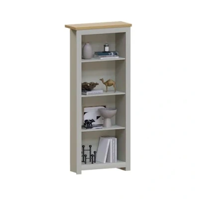 Imagen de Marca Amazon Vida Designs Estantería Arlington de 4 Niveles, Madera ingeniería, Gris y Roble, 140 x 59 23 cm